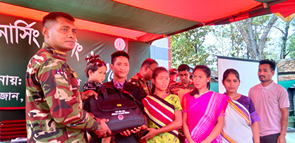 ৩৬ বীর রুমা জোনের সহযোগিতায় দুর্গম পাহাড়ি এলাকায় স্বাস্থ্যসেবা নিশ্চিত করতে কমিউনিটি নার্সিং প্রশিক্ষণ সম্পন্ন