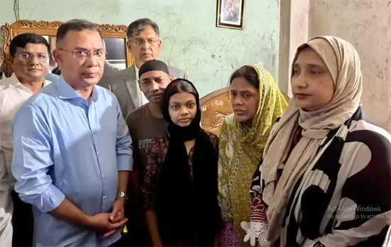 নিহত রামিসা পরিবারের সাথে দেখা করলেন প্রধানমন্ত্রী তারেক রহমান