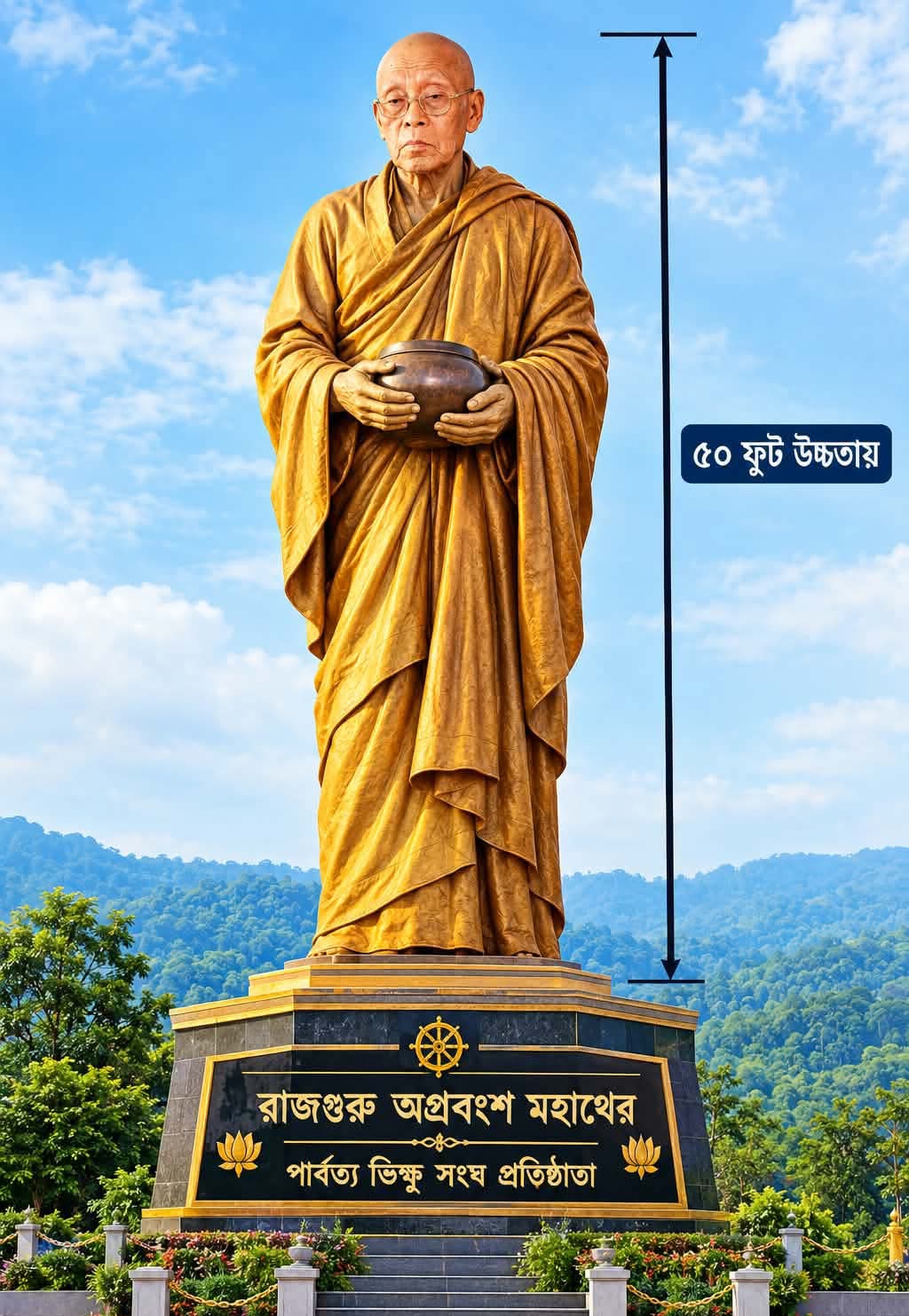 প্রয়াণের ১৮ বছরেও জন্মস্থানে নির্মিত হয়নি রাজগুরু অগ্রবংশ মহাথেরোর ভাস্কর্য, বৌদ্ধ সমাজে ক্ষোভ